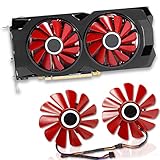 Dotodo 2 Stück FD10U12S9-C Grafikkartenkühler, 85 mm, 4-polig, GPU-Grafikkarten-Kühler, Mining-Lüfter für XFX RX 570 RS RX 580 RS Grafikkarten Kühlung Ersatz-Lüfter