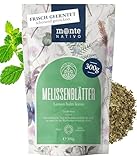 Melissentee geschnitten (300 g) Monte Nativo | Loser Kräutertee | Getrockneter Zitronenmelissen Tee | 100% reine und natürliche Melissenblätter | Melisse als gesunder Tee mit erfrischendem Aroma