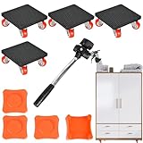 Robuste, um 360° drehbare Pelz-Räder, robuste Sackkarren für Wohnzimmer, Schlafzimmer, Garage und Außenbereich – mühelose Mobilität für Möbel und Schränke