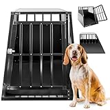 MaxxPet Hundebox Auto, Hundetransportbox Auto, Hundebox Auto Kofferraum, Hundebox XXL, Hundebox Große Hunde, Hundeboxen Alu, Hundekäfig Auto, 65x91x69cm