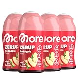 MORE Zerup, Red Apple, 4 x 65 ml, für bis zu 32 l Fertiggetränk, zuckerfreier Sirup mit echten Fruchtextrakten, vegan, zero Kalorien - made in Germany