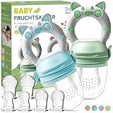 Fruchtsauger Baby ab 3 Monate- 2 Stück Zahnungshilfe + 6...