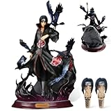 Uchiha Itachi Figur, 29cm Uchiha Itachi Anime Figur, Anime Naruto Raven Uchiwa Itachi Action Figure, Actionfigur Anime PVC 3D Statue, Für Desktop Dekoration Kinder Geburtstag Geschenk