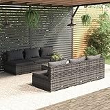 WHOPBXGAD Gartenmöbel-Set, lässig, Gartenmöbel, 7-teilig,...