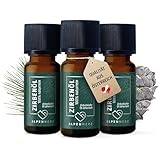 ALPEN HERZ Zirbenöl 30ml (3 x 10ml) - 100% naturrein, ätherisches Zirbelkieferöl aus Österreich für Duftöl Raumduft Duftlampe Zirbenwürfel Aroma Diffuser Zirbe Lufterfrischer Zirbelkiefer Öl