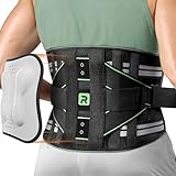 Rakiie Rückenstützgürtel für Herren und Damen, 8-fache Lendenwirbelstütze mit 3D-Pad, Atmungsaktive Rückenbandage zur Linderung von Rückenschmerzen (L)