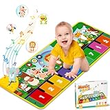WEARXI Baby Spielzeug ab 1 Jahr Musikmatte, Kinderspielzeug ab 1 Jahr, Geschenk 1 Jahr Junge Mädchen, Weihnachts Geschenke für Mädchen, Geschenke zur Einschulung Schultüte Klaviermatte Tanzmatten