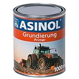 ASINOL GRUNDIERUNG GRAU 1000 ml Kunstharzlack Farbe Lack 1l Liter Dose