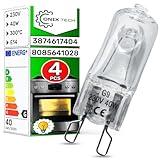 ONIX TECH 4 Stück Glühbirne Halogen Leuchtmittel G9 für Backofen 40W 230V 300°С mit dem Originalcode 387461740/4 3874617404 808564102/8 8085641028 für AEG für Electrolux - Garantie 5 Jahre