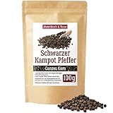 Kampot Pfeffer schwarz 100g, feinster schwarzer Kampot...