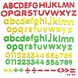 123 Stück Magnetische Buchstaben und Zahlen für Kinder mit Klein- und Großbuchstaben sowie Rechenzeichen zum Lernen des Englisches Alphabets, von Wörtern oder Mathematik (3 cm x 3,8 cm)