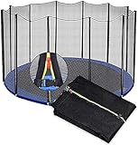 Trampolin-Sicherheitsnetz Ersatz – passend für 153 cm 183 cm 244 cm 305 cm 366 cm 430 cm 488 cm – reißfestes Netz für 6/8/12 Stangen Outdoor-Trampoline