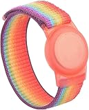 Tibapla Nylon Armband für Airtag Kinder Watchband mit Klettverschluss Anti-Lost Air Tag GPS Tracker Halter Sicherheit und Kindersicherung mit Nylon Armband für Kleinkinder, ältere Menschen