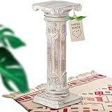livasia edle Blumensäule Holz im Antik-Look – 60cm –...