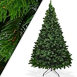 KESSER® Weihnachtsbaum künstlich PE 140cm mit 470 Spitzen, Tannenbaum künstlich Edeltanne Schnellaufbau inkl. Christbaum-Ständer, Weihnachtsdeko – PE grün 1,4m Tanne Weihnachten