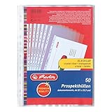 Herlitz 5850508 Prospekthülle Premium, A4 glasklar, 50er Packung