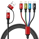 Minlu 4 in 2 Multi Ladekabel, Multi USB Kabel mit...
