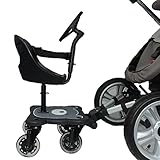 Eichhorn Kinderwagen Cozy B Rider + Sitz mit Lenkrad, schwarz