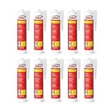 10x Alfa Acryl-Dichtstoff weiß 310 ml Profi-Qualität besonders schnell härtendes Maler-Acryl - nach 10 Minuten überstreichbar