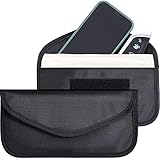 MOJOTIC Strahlenschutz Handy,Große Faraday Tasche,WiFi/GSM/LTE/NFC/RF Signal Blocker Tasche für Handy Strahlenschutz Tasche Funkschlüssel Abschirmung Auto Blocker（Schwarz）