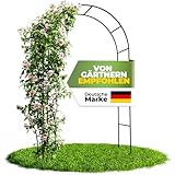STAHLMANN ® Rosenbogen [240 x 140 x 37cm ] geeignet für Jede Art von Rankpflanzen - Rosenbogen [Metall] kinderleicht aufzubauen - Gartenbogen in grün für eine schöne Gartendekoration