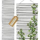 BOGATECO Rankgitter aus Haselnuss für Kletterpflanzen | 100 x 200 cm Schwarz | Holz Rankhilfe Perfekt für den Garten, Balkon und Terrasse | Rankgitter Sichtschutz | 2 Größen zur Wahl