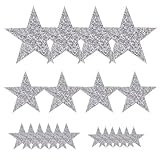 HIOQFR 20pcs Bügelbilder für Textilien Sterne Aufbügelbilder Stern Patches Star Sticker zum Aufbügeln Applikationen Strass Aufbügelflicken Glitzer Aufbügler Stern Aufnäher Bügelaufkleber Bügelsticker