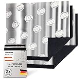 FilterBase® Aktivkohlefilter Dunstabzugshaube | 2er Pack | Fettfilter Flach + Kohlefilter für Dunstabzug Filter Abzugshaube | Aktivkohle Filtermatte zuschneidbar 57x47 cm