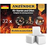 Blumixx Anzündwürfel – Grillanzünder, Kaminanzünder und Kohleanzünder – Perfektes Grill Zubehör für Kamin und Grill, Anzünder Würfel, 32 Pakete = 1536 Würfel