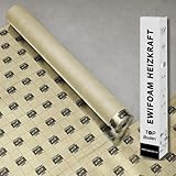 Universelle Unterlage Ewifoam Heizkraft 1,5 mm für Fußbodenheizungen, Trittschalldämmung, geeignet für Vinyl, Laminat & Holzböden, 8 m² pro Rolle, hohe Druckfestigkeit, Schallreduktion