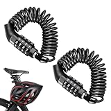 2er Pack Helmschloss Motorrad,4-Stellig Zahlenschloss Fahrrad,Klein Fahrradschloss Zahlenschloss，Passend FüR Skischloss,Motorrad,Fahrrad,AutotüR,Garage,Helm