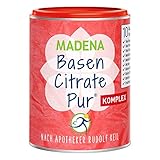 MADENA Premium BasenCitrate Pur Komplex nach Apotheker Rudolf Keil, Citrat-Basenpulver vegan 240g, das Original mit 100% organischen Basen, viel Magnesiumcitrat, Zink, Kalium, Calcium, Acerola