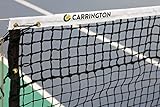 Carrington Tennisnetz PRO 12,7 x 1,05m - PP Netz Knotenlos 3,5 mm - Wetterfest und UV-Schutz - obere 5 Reihen doppelmaschig - durchgehende PVC-Ummantelung - PROFIQUALITÄT