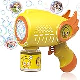Seifenblasenmaschine Seifenblasenpistolen für Kinder Automatische Seifenblasen Maschine Bubble Machine Gun mit Seifenblasenlösung und LED, Seifenblasen Pistole für Outdoor Party, Hochzeit (1 Stuck)