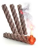 BUSHGEAR Wicks Zunder für Feuerstahl - Einfaches anzünden & Wasserfest - Für Lagerfeuer, Hobo Kocher, Kamin oder Grill (4er Set)