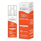 Laboratoires de Biarritz - Sonnencreme Gesicht LSF30 ALGA MARIS® Bio-zertifiziert - Für Erwachsene - Wasserfest, feuchtigkeitsspendend und mattierend - 50 ml - Made in France