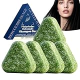 Festes Shampoo-Stück Mit Zypressenblättern – Dreieckige Shampoo-Seife, Stärkt Das Haar Und Reduziert Haarausfall, Shampoos-Seife Mit Usmans Gras, Pflegt Das Haar Und Beseitigt Schuppen Männer (5pcs)