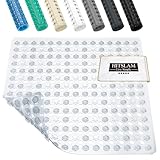 HITSLAM Duschmatte rutschfest, Antirutschmatte für die Dusche 53x53cm, Badewannenmatte mit Saugnäpfen-100% BPA-frei, Quadrat Rutschmatte Dusche schimmelresistent & maschinenwaschbar, Transparent