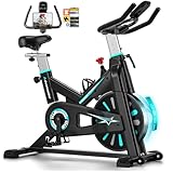 Advamsoler Heimtrainer Fahrrad mit Magnetischem Widerstand, Hometrainer Fahrrad mit App, LCD-Monitor & Tablet-Halter, Leises Inoor Spinning Bike für Cardio-Training zu Hause, Bis 160 KG