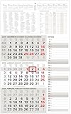 Kombi 3-Monatskalender 2026 großer Wandkalender für Büro Dreimonatskalender