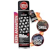 ONELIQIT® Grill & Gusseisen Pflegespray 400ml, Dutch Oven Pflege mit Antihaftfunktion verhindert Anhaften des Grillguts, für die einfache Pflege von Grillrost, Dutch Oven, Pfannen und mehr