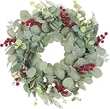 Alupssuc Künstlicher Eukalyptus-Kranz für die Haustür,51...