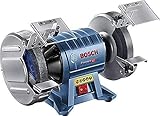 Bosch Professional Doppelschleifer GBG 60-20 (600 Watt, Schleifscheiben-Ø 200 mm, Leerlaufdrehzahl 3.600 min-1, inkl. 2x Schleifscheibe Normalkörnung, im Karton)