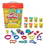 Play-Doh Großes Knetset mit Aufbewahrungsbox für Kinder ab 3 Jahren mit 8 Farben und über 20 Knetwerkzeugen