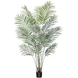 CROSOFMI Künstliche Pflanzen groß 150cm Kunstpflanze im Topf Plastik Palme Künstliche Palmen wie echt Fake Plant deko für Wohnzimmer Balkon Schlafzimmer Büro Perfektes Einweihungsgeschenk (1 Pack)