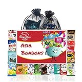 HELGA-BOX 300 Asia Bonbons, Süßigkeiten Party-Mix, inkl. 10 Geschenkbeutel, Asian Süßigkeiten Großpackung, Ideal für Geburtstag, Parties oder Weihnachten
