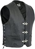 speed4allkinds Herren Lederweste Kutte Biker Clubweste Schwarz Gr.Nr.S. M. L. 2XL. 3XL NEU (XXL)