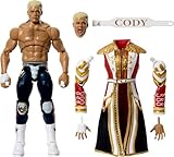 Mattel WWE Ultimate Edition Actionfigur & Zubehör, 15,2 cm Cody Rhodes Sammelset, austauschbare Köpfe und Hände, Eingangsausrüstung & 30 Gelenkpunkte