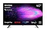 DYON Smart 40 AD-2 100cm (40 Zoll) Android TV (FHD, HD Triple Tuner, Prime Video, Netflix, Google Play Store für DAZN, Disney+ uvm., Google Assistant, BT-Fernbedienung) [Mod. 2022], schwarz