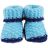 ARTSEWPLY Babyschuhe Gehäkelt Kuschelig Warm Monate Unisex Gestrickte Krabbelschuhe Komfortabel Atmungsaktiv für Winter Weihnachten